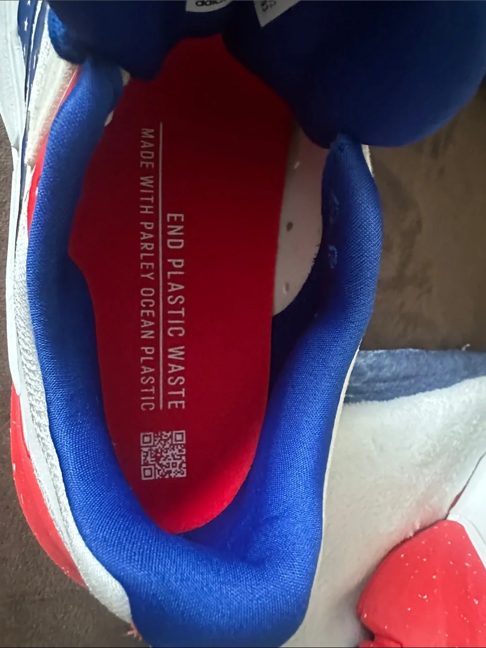 adidas Men's Athletic Sneakers — White, Blue & Red